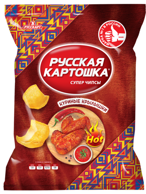 Чипсы картофельные Русская Картошка куриные крылья 105 г