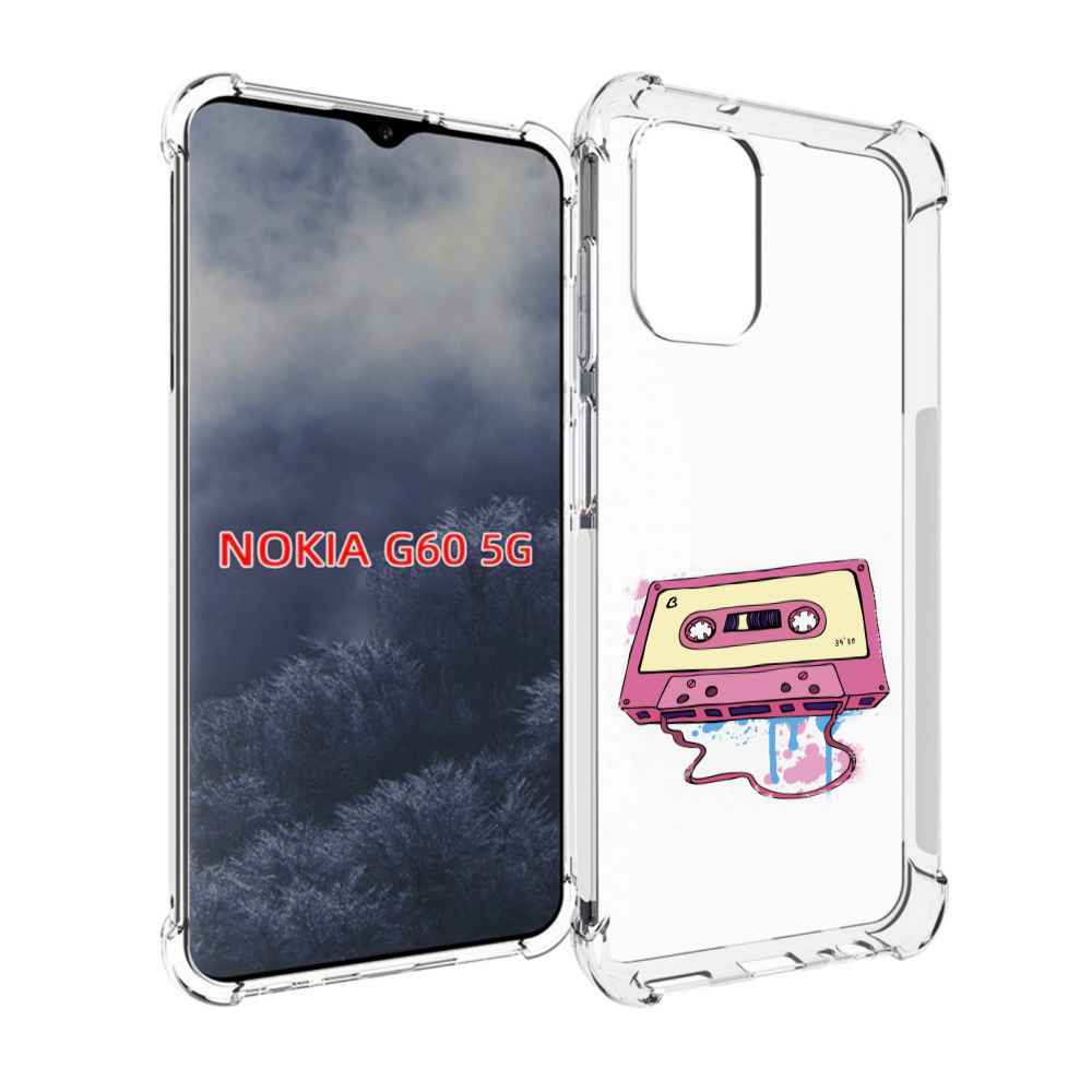 

Чехол MyPads Розовая кассета для Nokia G60 5G, Прозрачный, Tocco