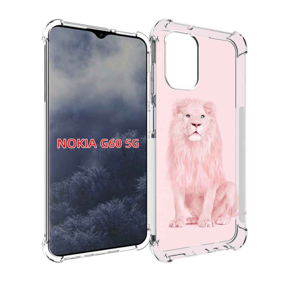 

Чехол MyPads Розовый-лев для Nokia G60 5G, Прозрачный, Tocco