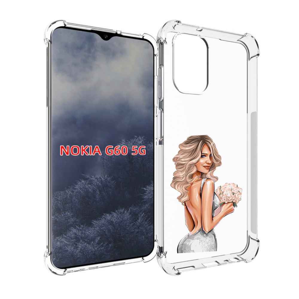 

Чехол MyPads Роскошное-платье женский для Nokia G60 5G, Прозрачный, Tocco