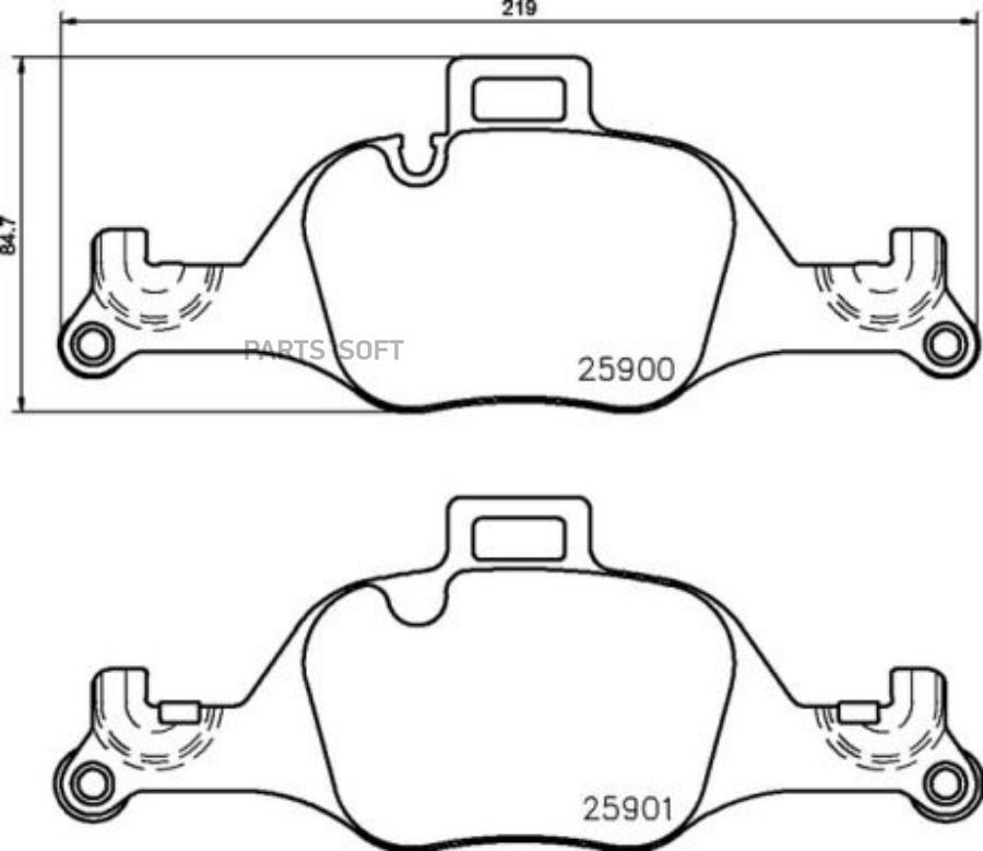 

Тормозные колодки brembo передние для BMW 5 2016-, 7 2015- P06107
