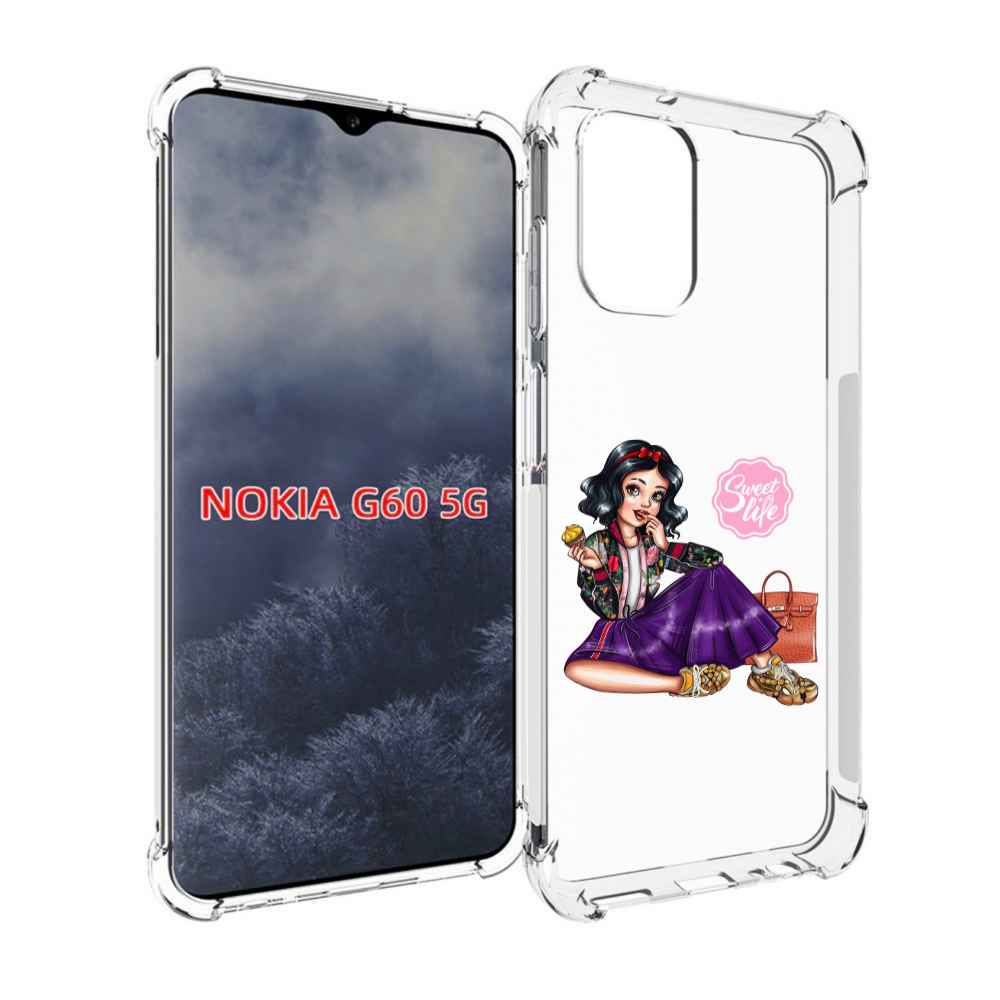 

Чехол MyPads Сладкая-жизнь женский для Nokia G60 5G, Прозрачный, Tocco