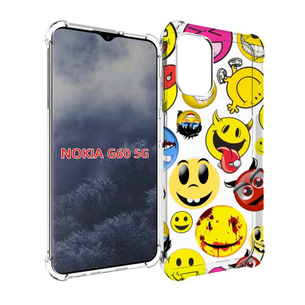 

Чехол MyPads Смайлики для Nokia G60 5G, Прозрачный, Tocco