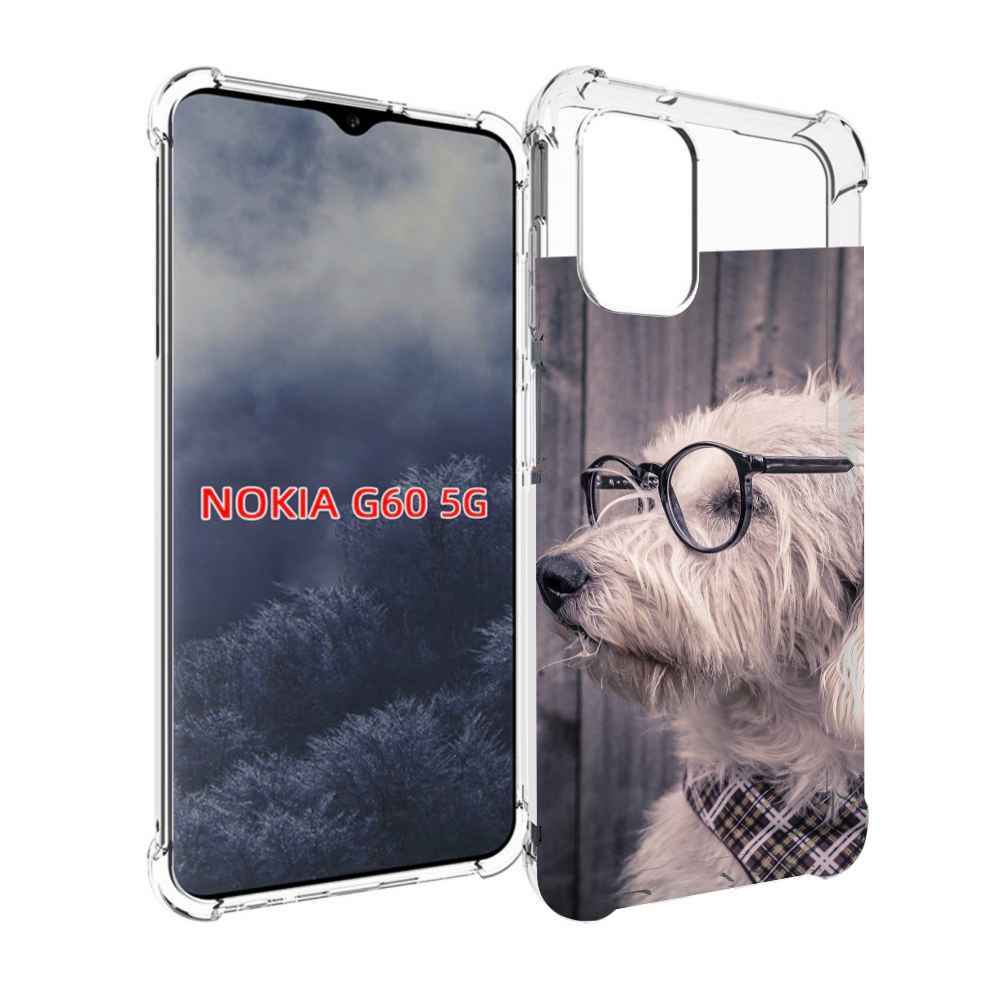 

Чехол MyPads Собака-в-очках для Nokia G60 5G, Прозрачный, Tocco