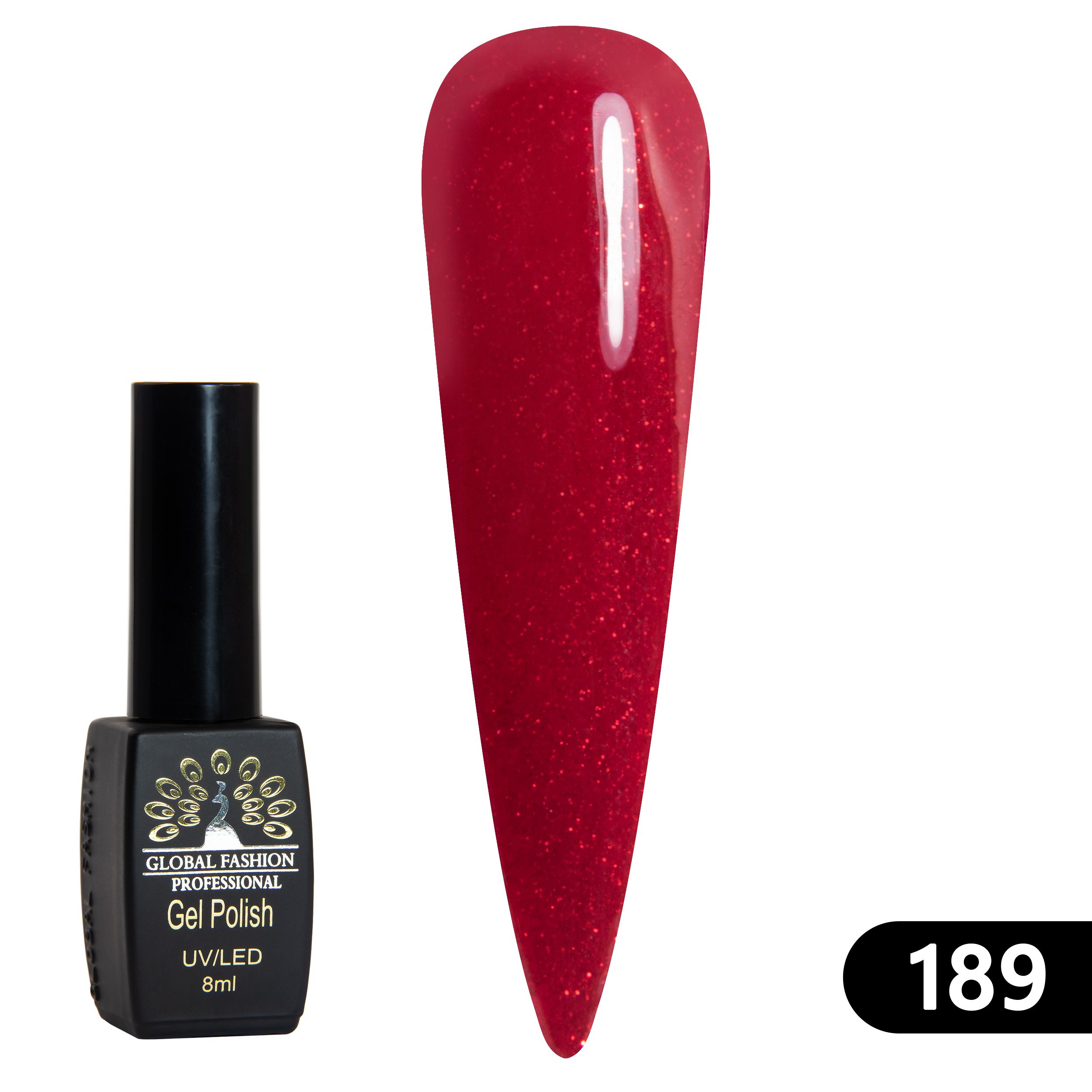 

Гель лак Global Fashion BLACK ELITE 189 8 мл