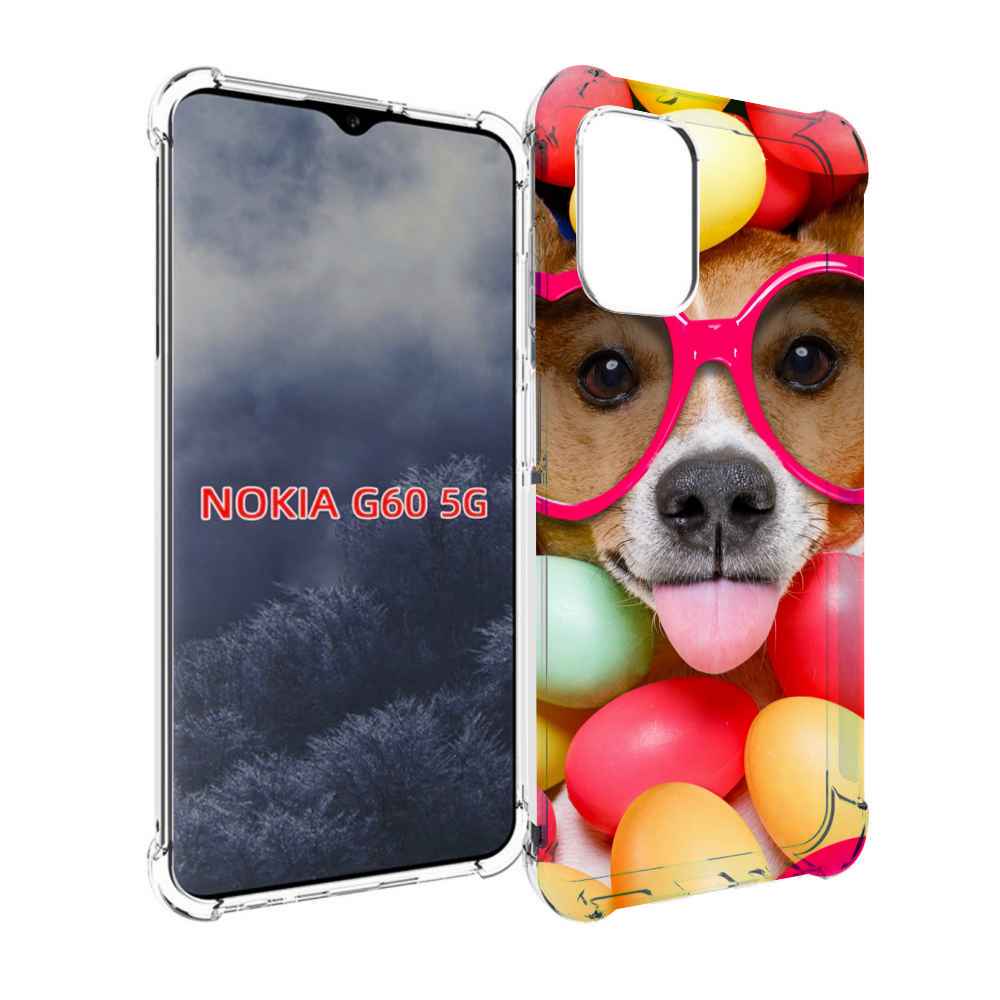 

Чехол MyPads Собака-в-яйцах для Nokia G60 5G, Прозрачный, Tocco