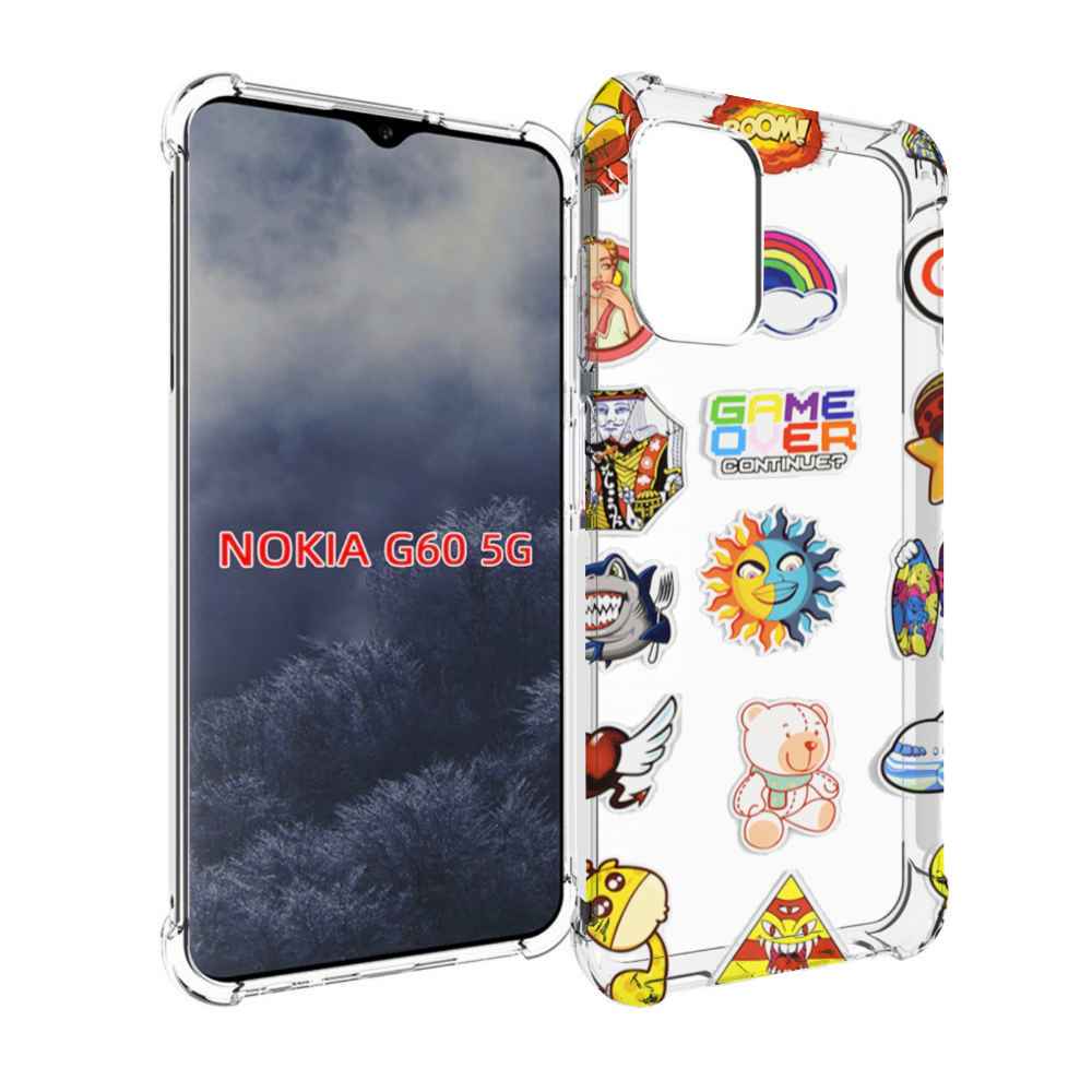 

Чехол MyPads Стикеры для Nokia G60 5G, Прозрачный, Tocco