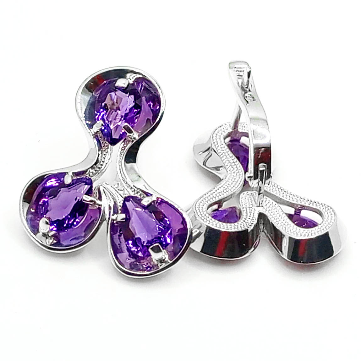 

Серьги из серебра С10А, аметист, С10А