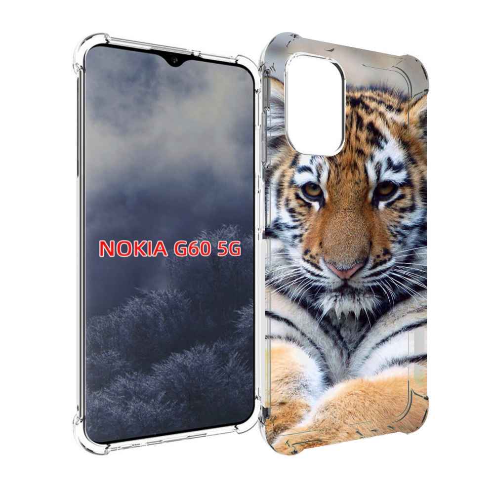 

Чехол MyPads Тигренок для Nokia G60 5G, Прозрачный, Tocco