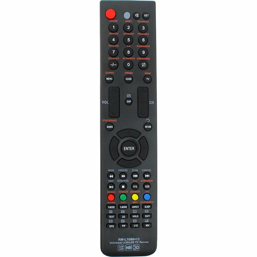 

Пульт универсальный HUAYU RM-L1098+12 ver. 2022, пульт ДУ для разных LCD TV