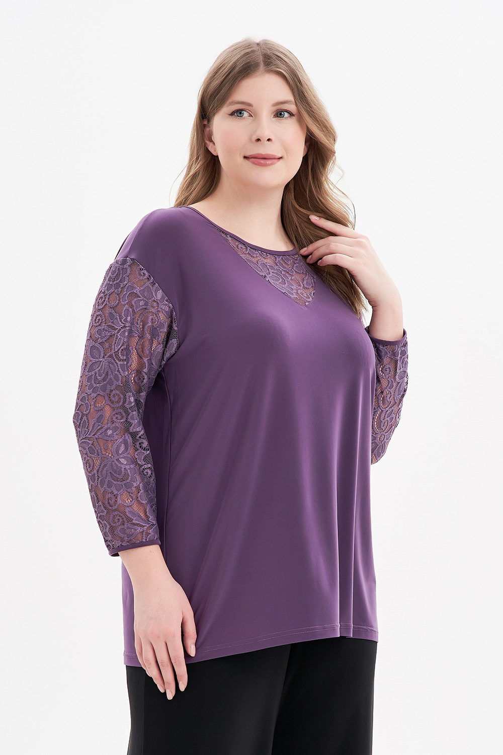 Блуза женская OLSI 2310020 фиолетовая 56 RU