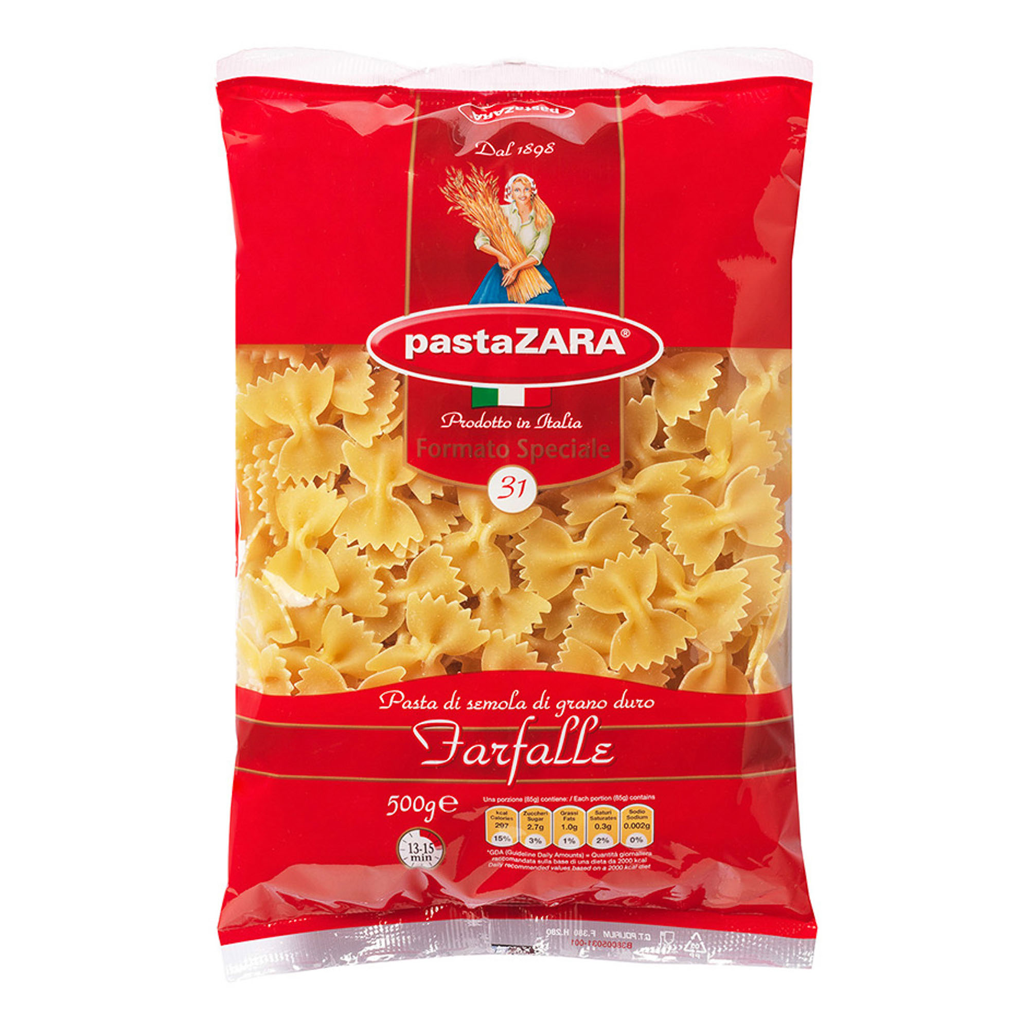 

Макаронные изделия Pasta Zara № 31 Fafalle 500 г