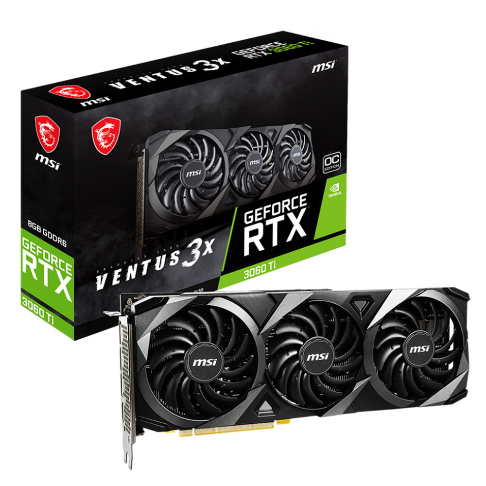 Видеокарта MSI NVIDIA (RTX 3060 Ti VENTUS 3X 8G LHR)