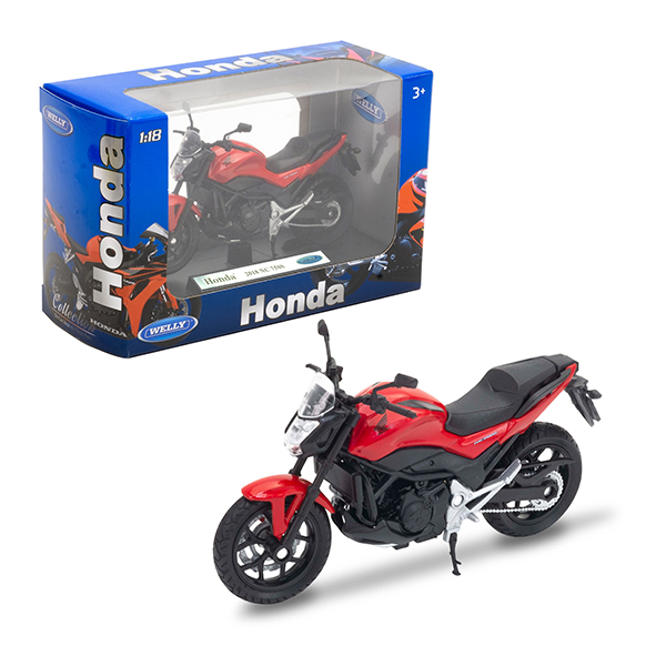 

Модель мотоцикла Welly 1:18 HONDA NC750S 12854P, Красный;черный