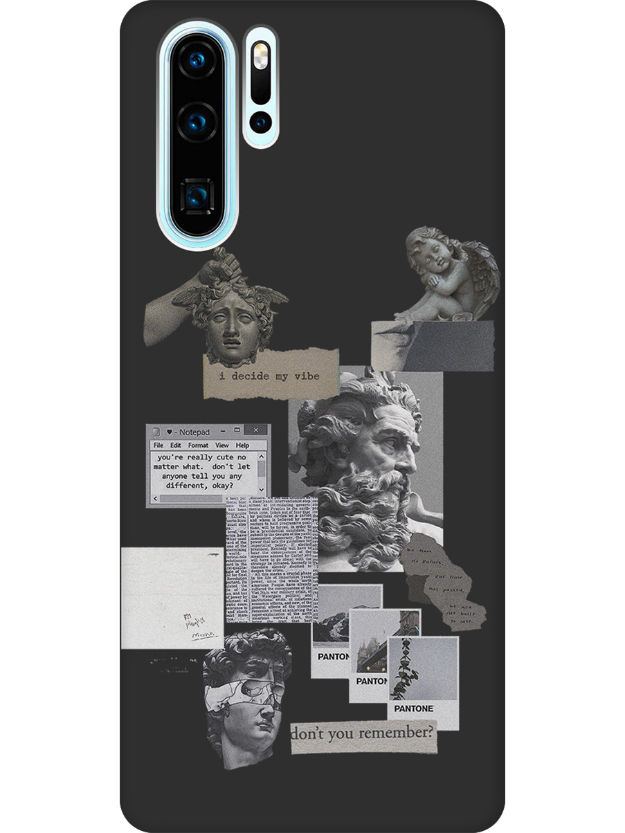 

Силиконовый чехол на Huawei P30 Pro с принтом "Античные стикеры" матовый черный, Черный;прозрачный;белый;серый, 720762485