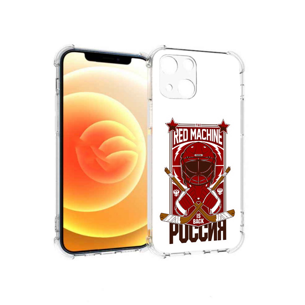 

Чехол MyPads Tocco для Apple iPhone 13 хоккей россия (PT163239.611.666), Прозрачный, Tocco