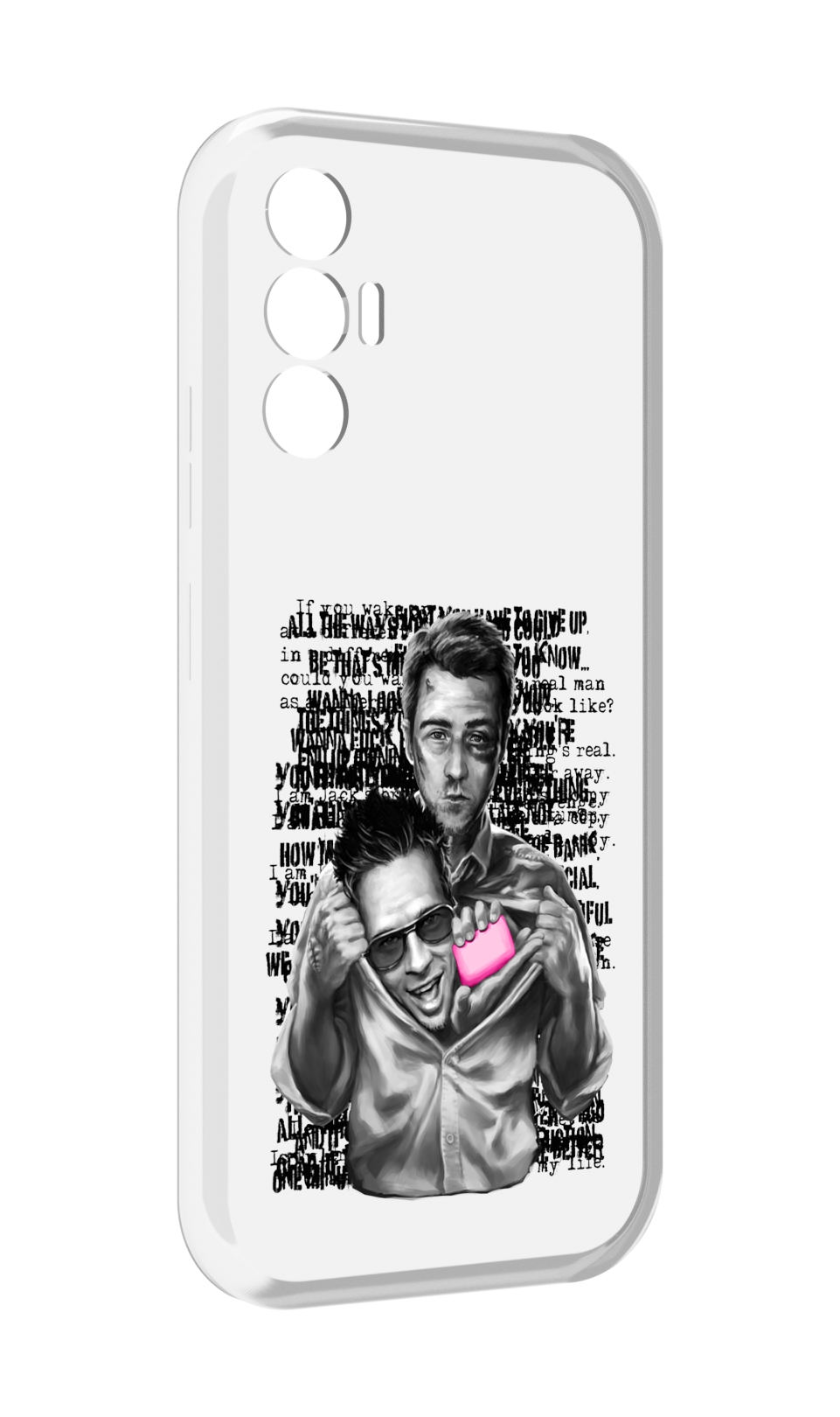

Чехол MyPads бойцовский клуб для Tecno Pova 3, Прозрачный, Tocco