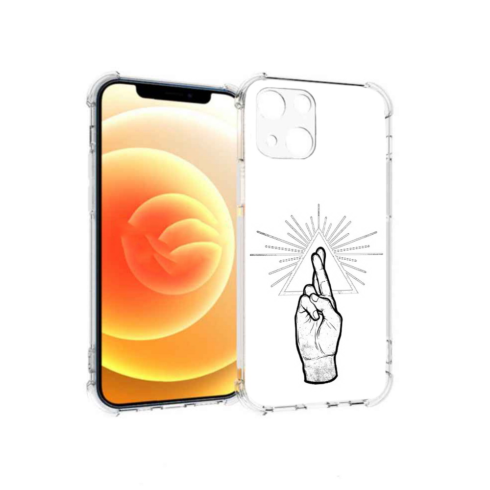 

Чехол MyPads Tocco для Apple iPhone 13 черно белая рука (PT163239.611.681), Прозрачный, Tocco