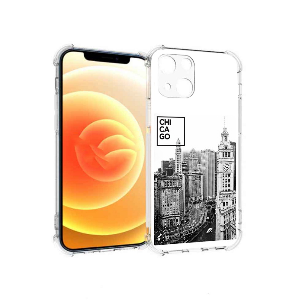 

Чехол MyPads Tocco для Apple iPhone 13 черно белый чикаго (PT163239.611.689), Прозрачный, Tocco