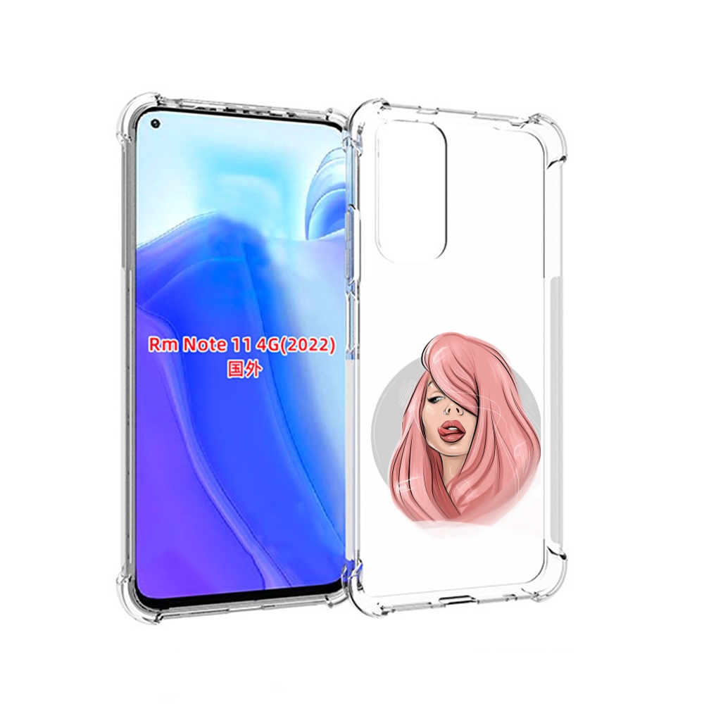 

Чехол MyPads лицо-девушки-с-розовыми-волосами женский для Xiaomi Redmi Note 11 4G ( Гло, Tocco