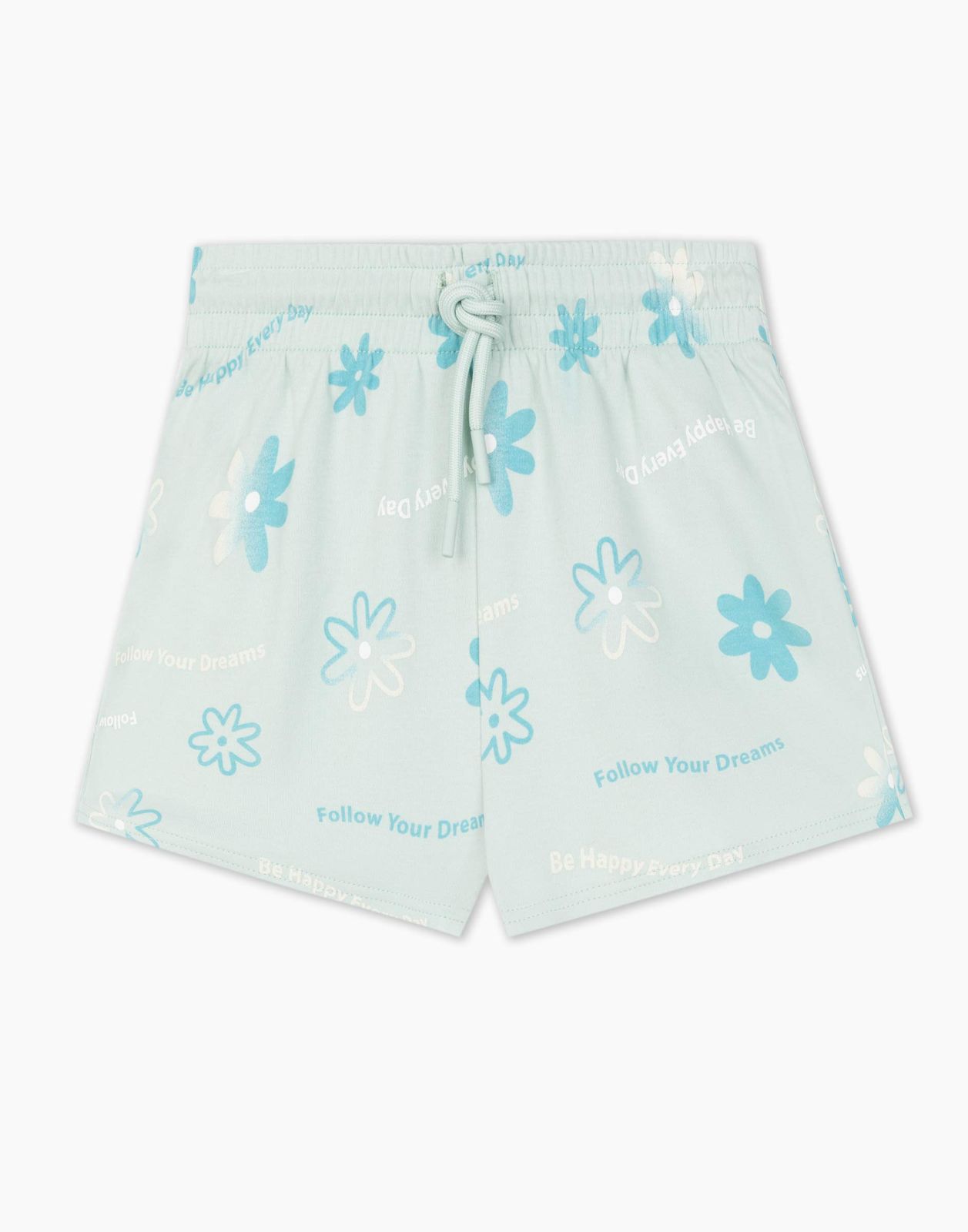 

Спортивные шорты для девочки Gloria Jeans GSH010991 ментоловый 9-10л/140, Голубой, GSH010991