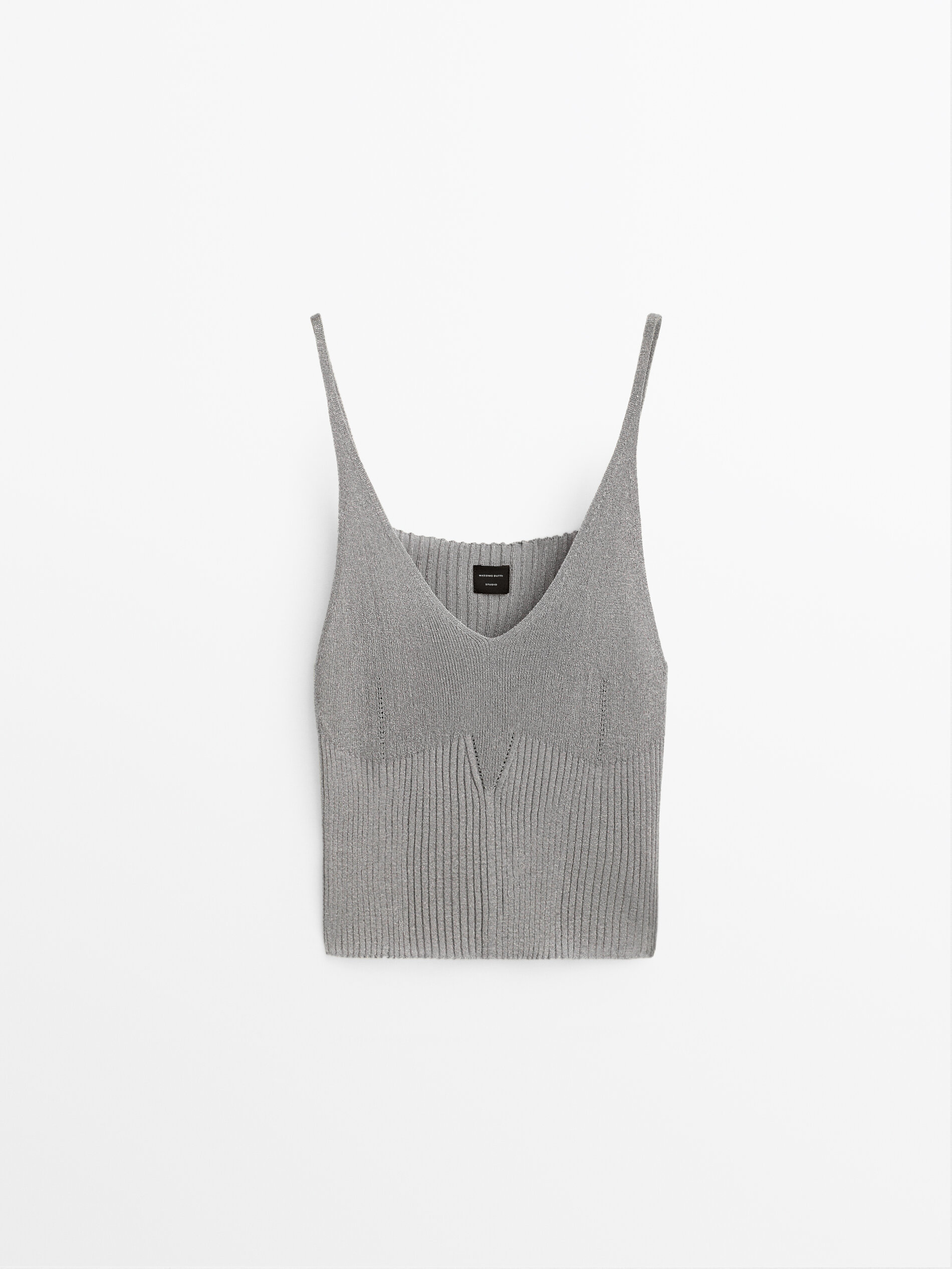 

Топ женский Massimo Dutti 09301953808 серебристый L, 09301953808