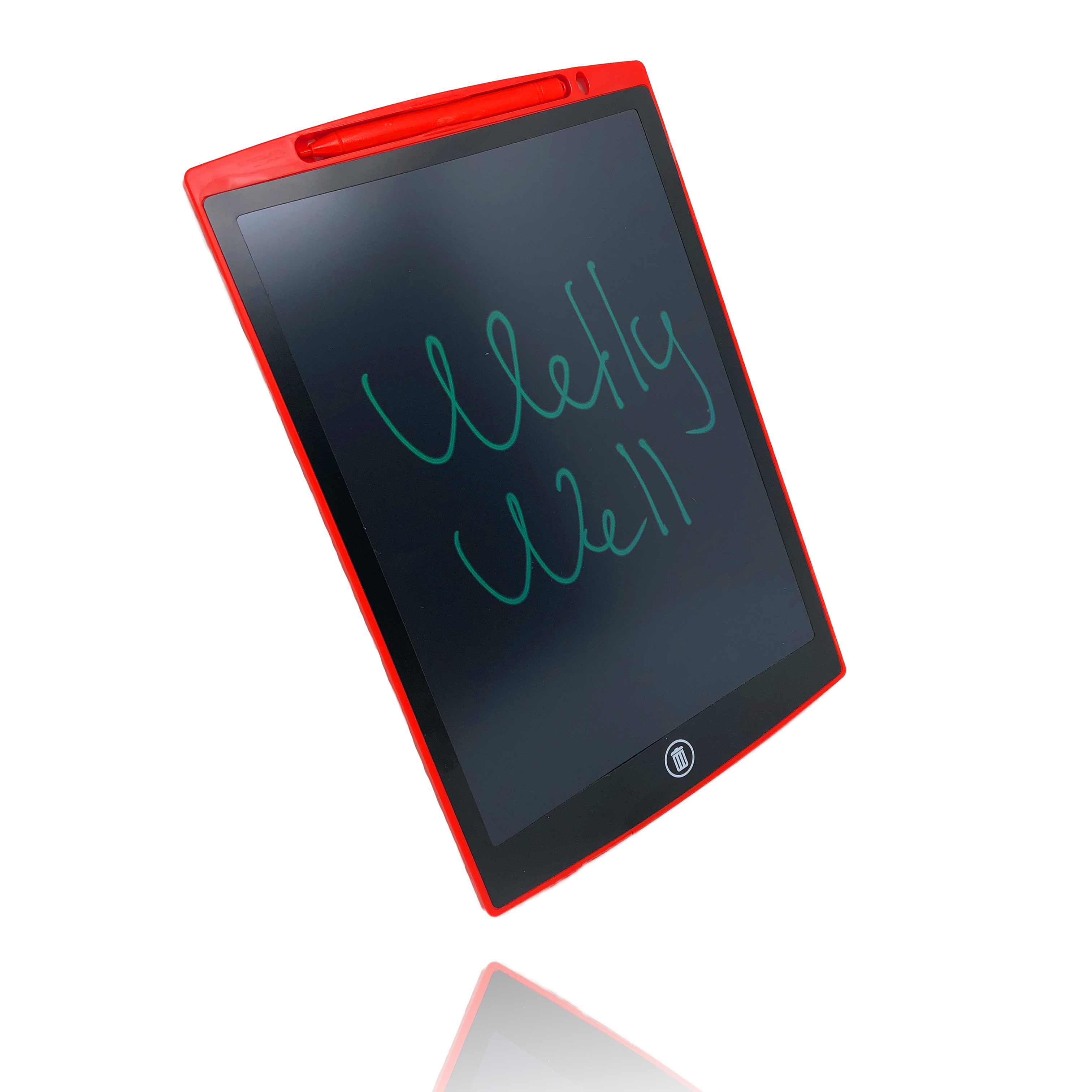 фото Графический планшет для рисования wellywell с lcd экраном 12" красный