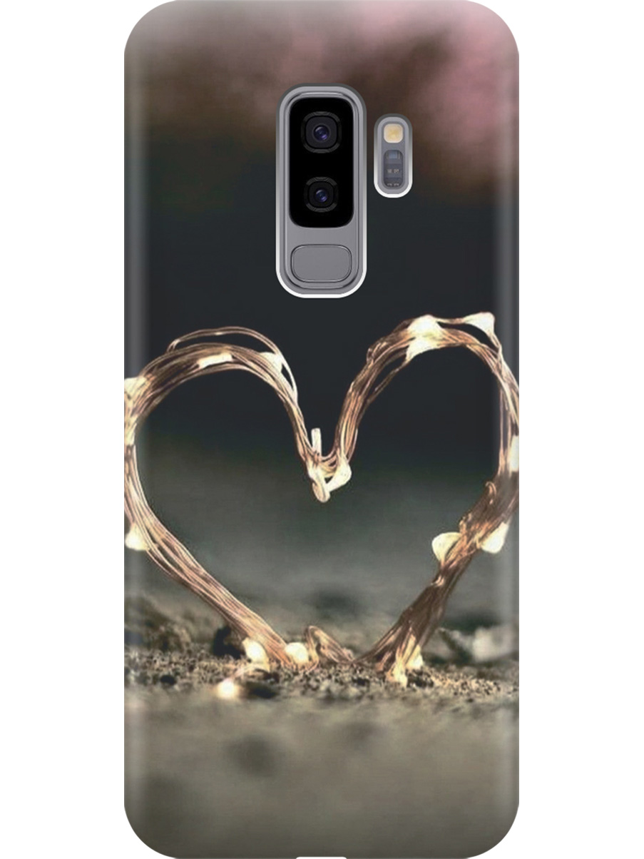 

Силиконовый чехол на Samsung Galaxy S9+ с принтом "Светящееся сердце", Прозрачный;желтый;черный, 717439391