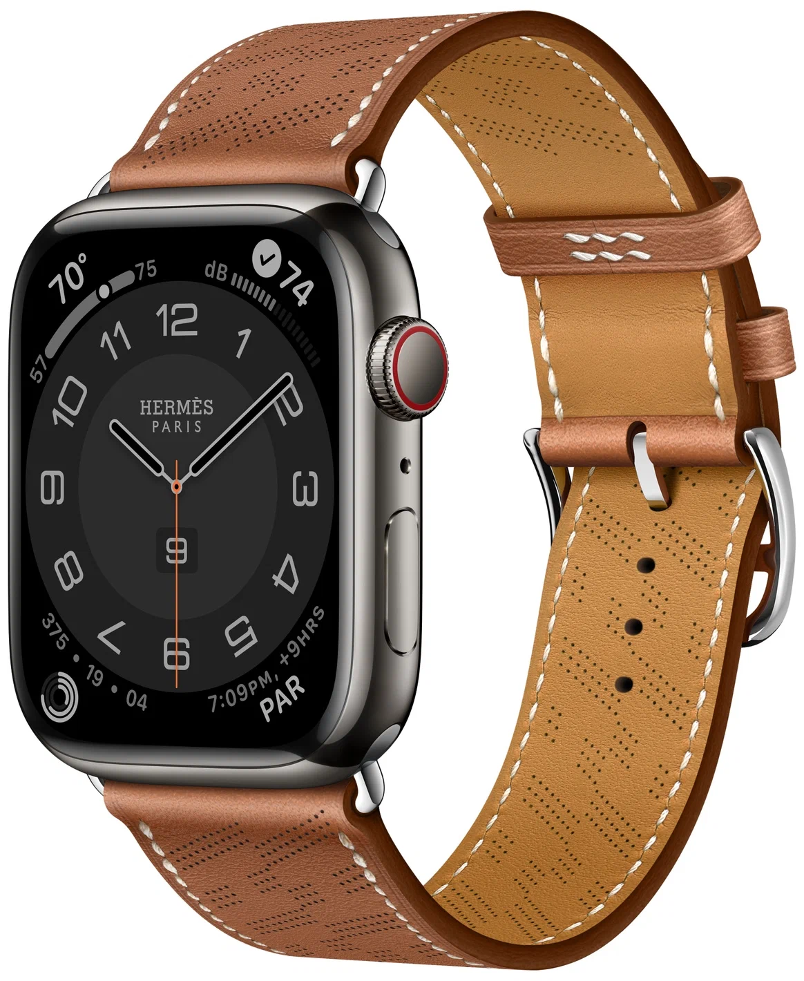 

Смарт-часы Apple Watch Series 8 45 мм Steel Case, Space black/Gold Hermes H Diagonal, Watch Series 8