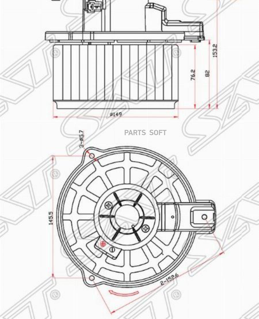 

SAT ST-97113-1G000 Мотор отопителя салона KIA RIO 05-10 1шт