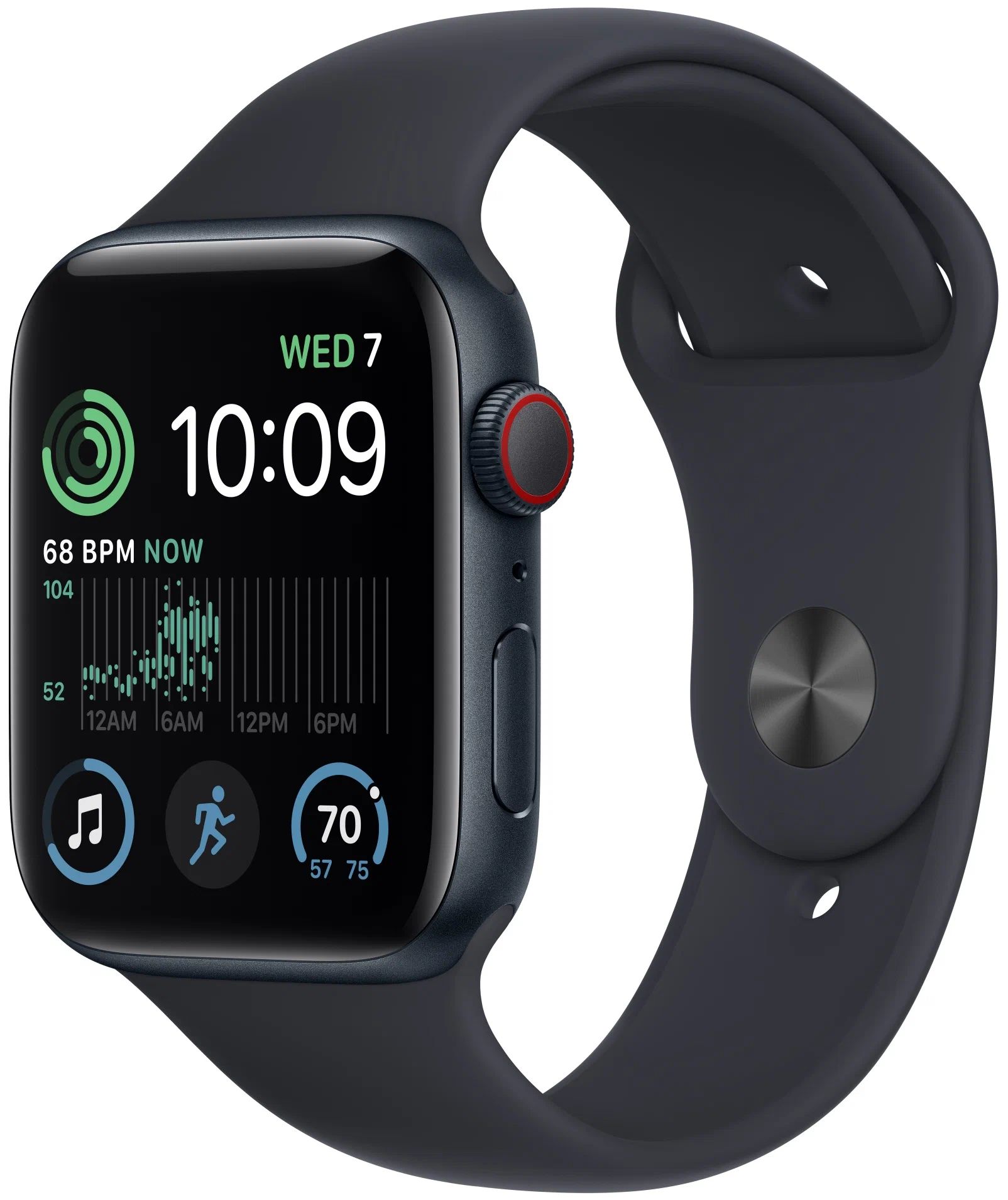 

Смарт-часы Apple Watch SE (2022) GPS 44мм Aluminum Case with Sport Band Midnight S/M, SE Gen 2