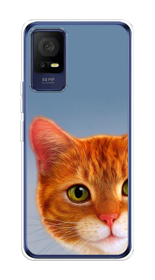 

Чехол на TCL 408 "Любопытный котик", Коричневый, 291350-1