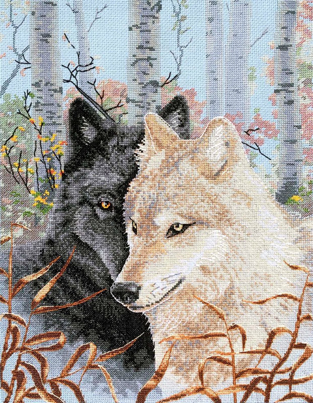 

Вышивка крестом Марья Искусница Волки, 15x30 см, Волки