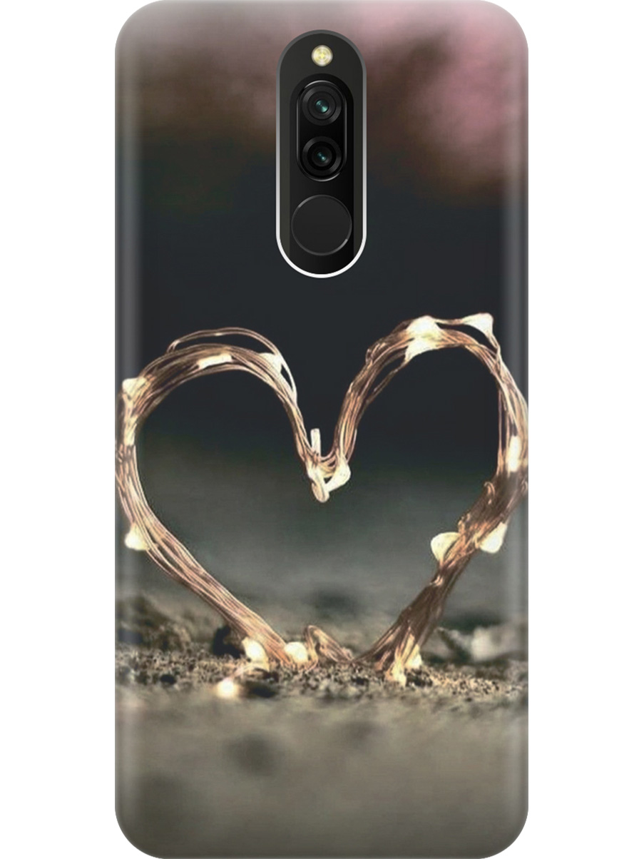 

Силиконовый чехол на Xiaomi Redmi 8 с принтом "Светящееся сердце", Прозрачный;желтый;черный, 722204591