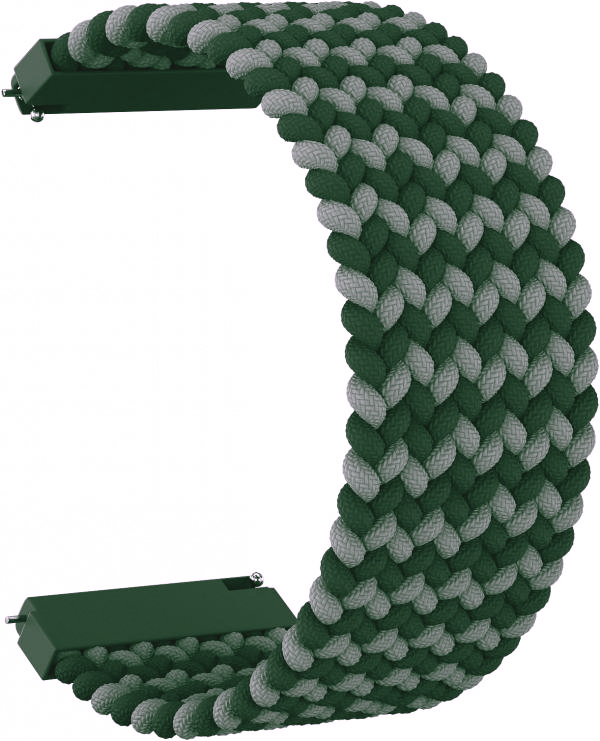 

Ремешок нейлоновый Braid 22 для Huawei Watch GT 2 Pro (135 мм) (Серо-зеленый)