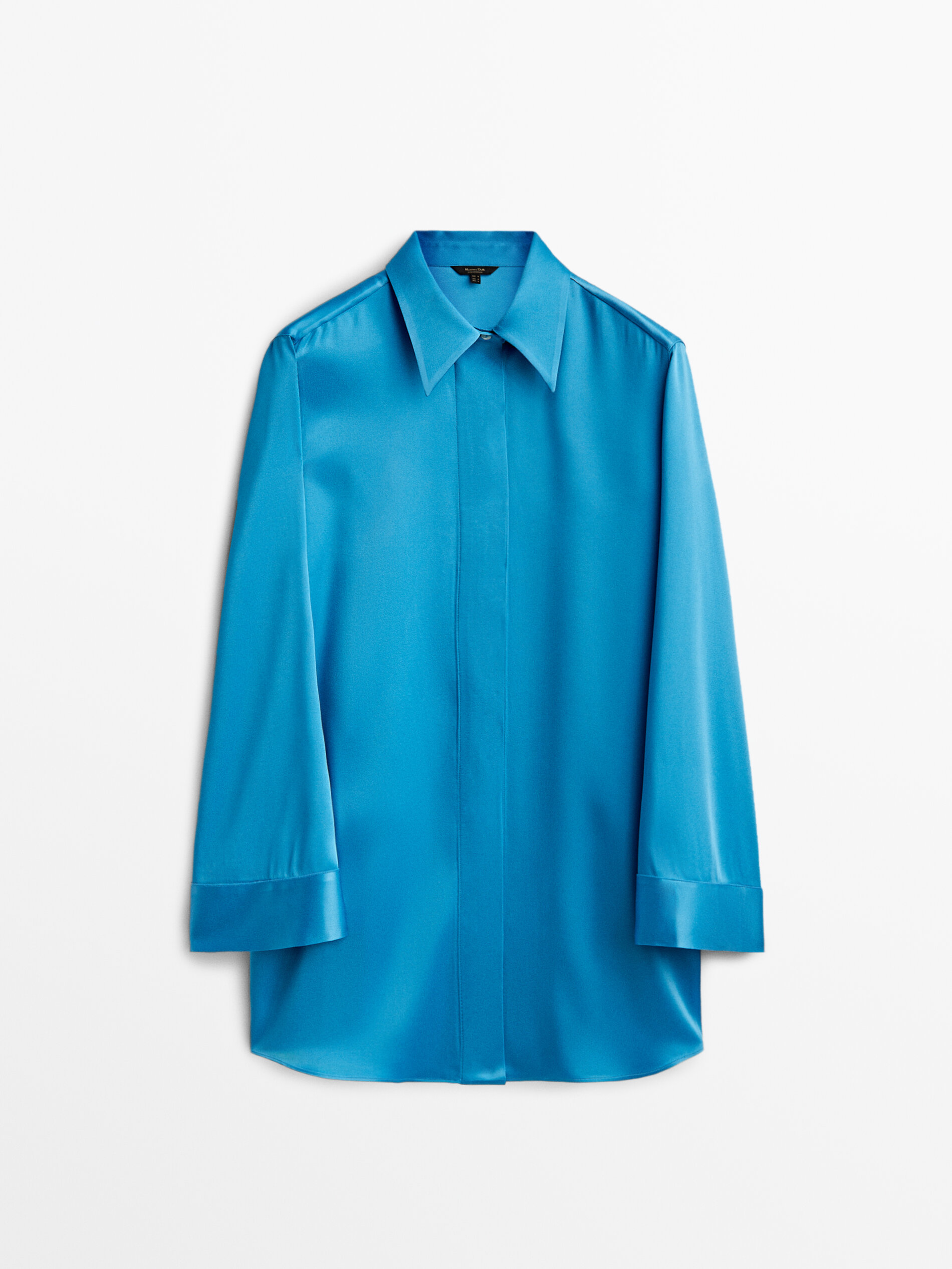 

Блуза женская Massimo Dutti 05160525438 синяя M, 05160525438