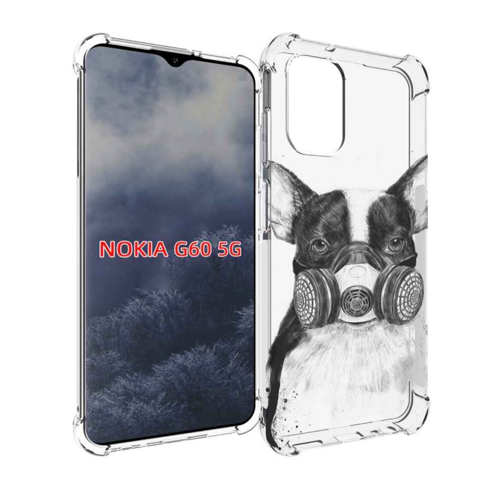 

Чехол MyPads Французский бульдог для Nokia G60 5G, Прозрачный, Tocco