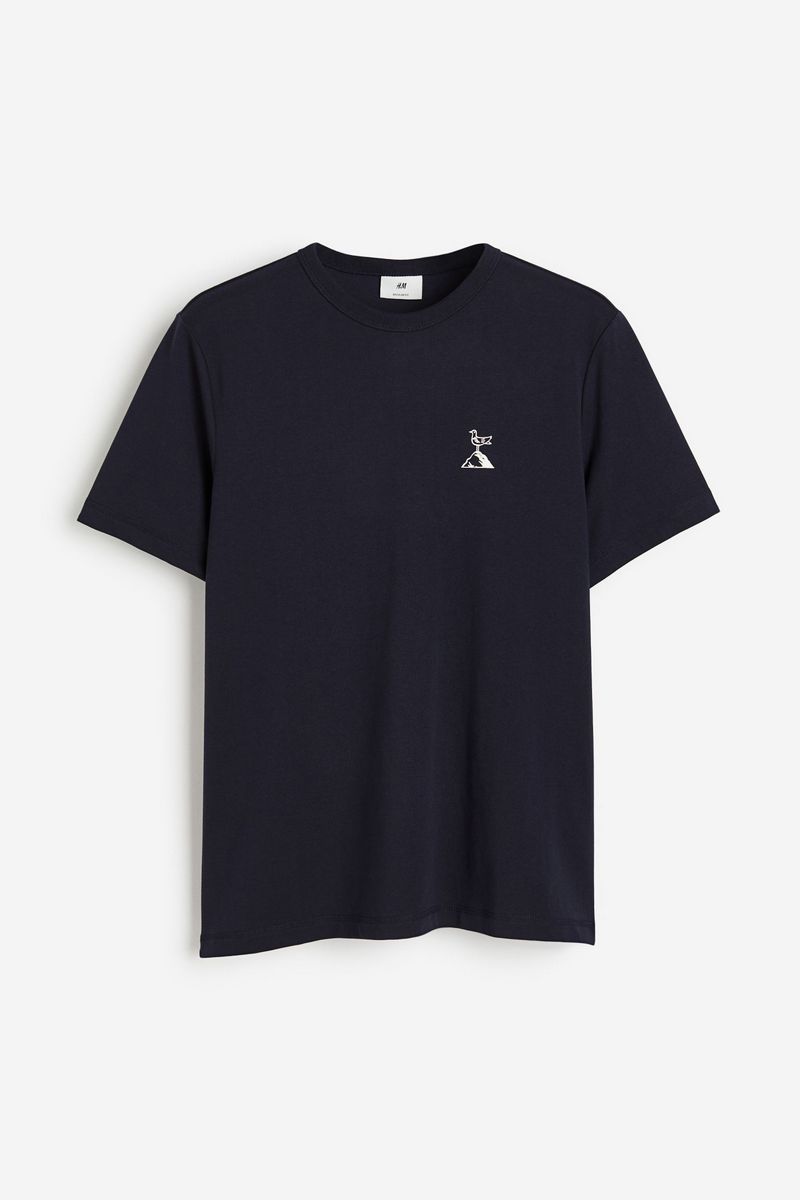 

Футболка мужская H&M 1216501 синяя 3XL, Синий, 1216501