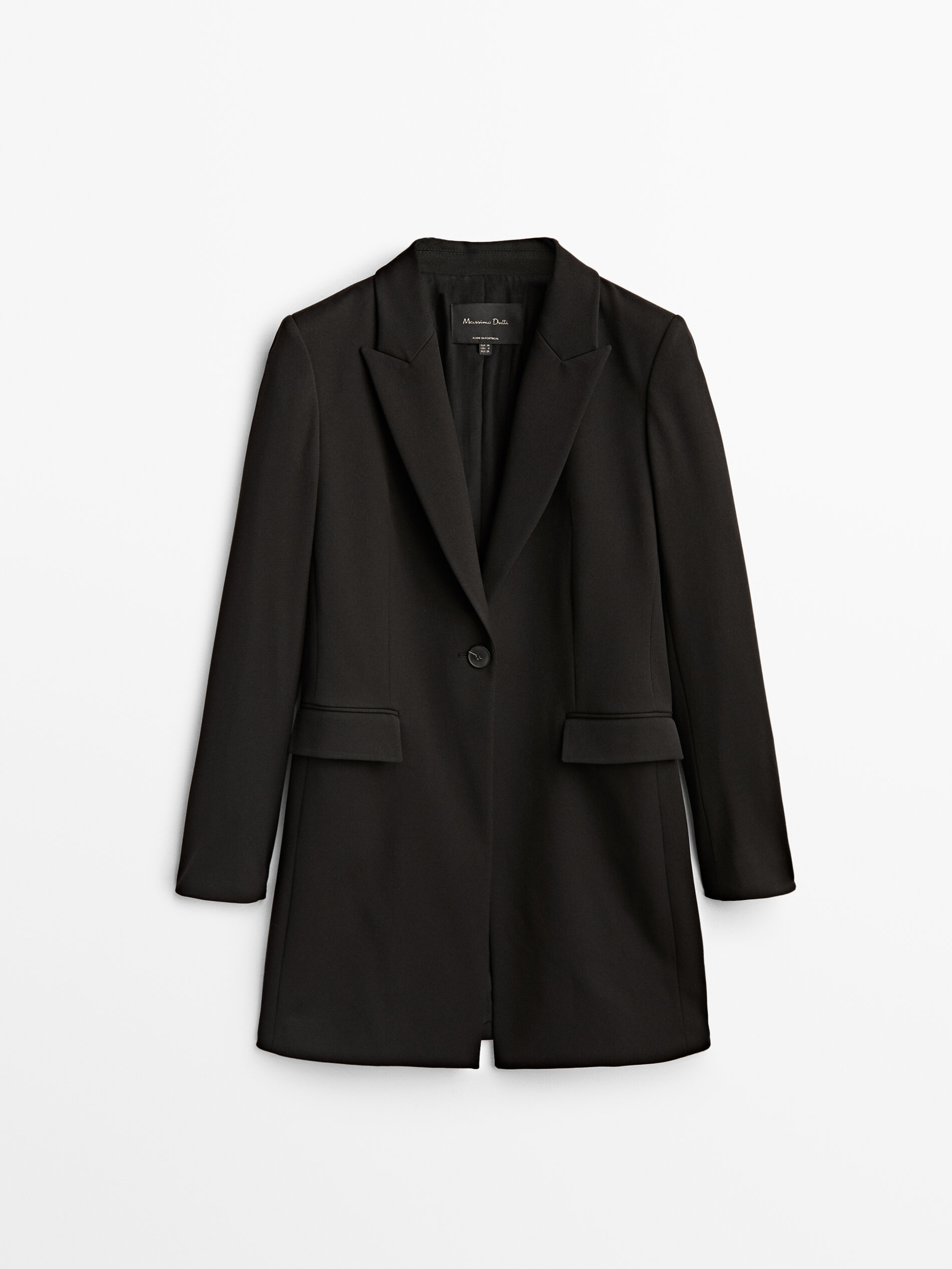 

Блейзер женский Massimo Dutti 06083684800 черный 40, 06083684800