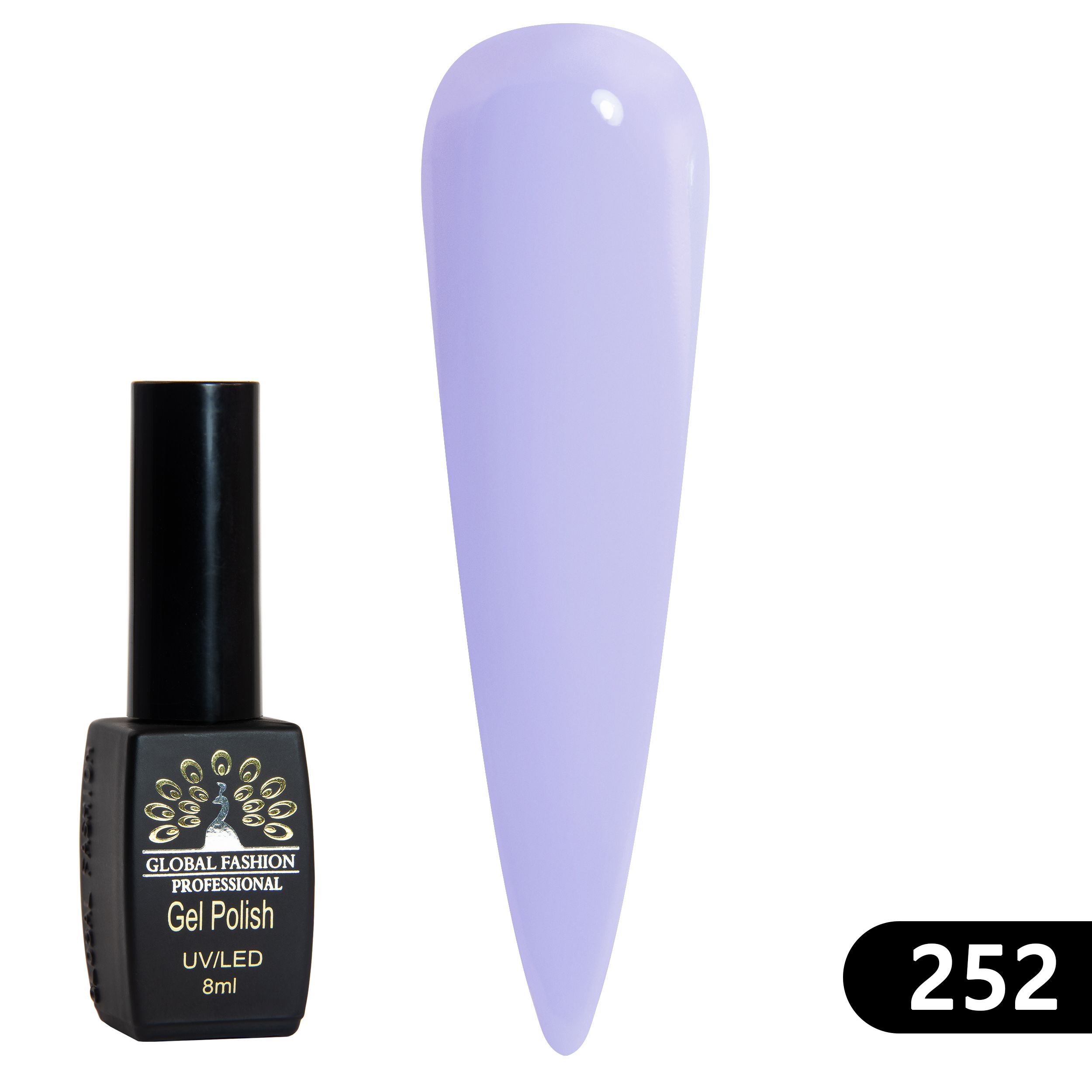 фото Гель лак global fashion black elite 252 8 мл