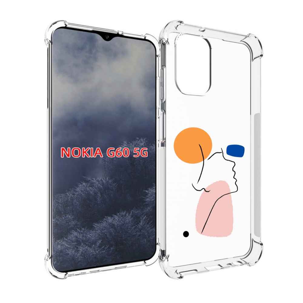 

Чехол MyPads абстракция девушки женский для Nokia G60 5G, Прозрачный, Tocco