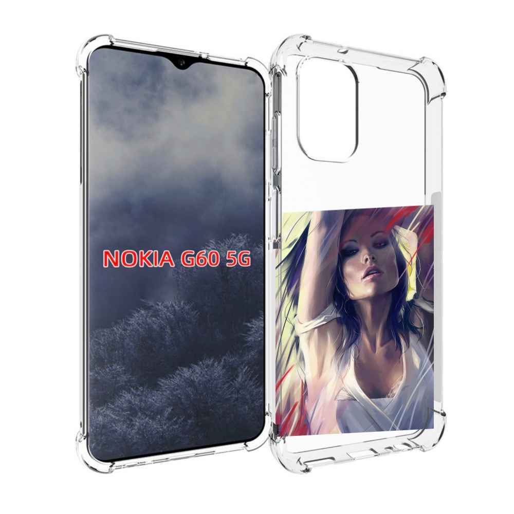 

Чехол MyPads акварельная-девушка женской для Nokia G60 5G, Прозрачный, Tocco