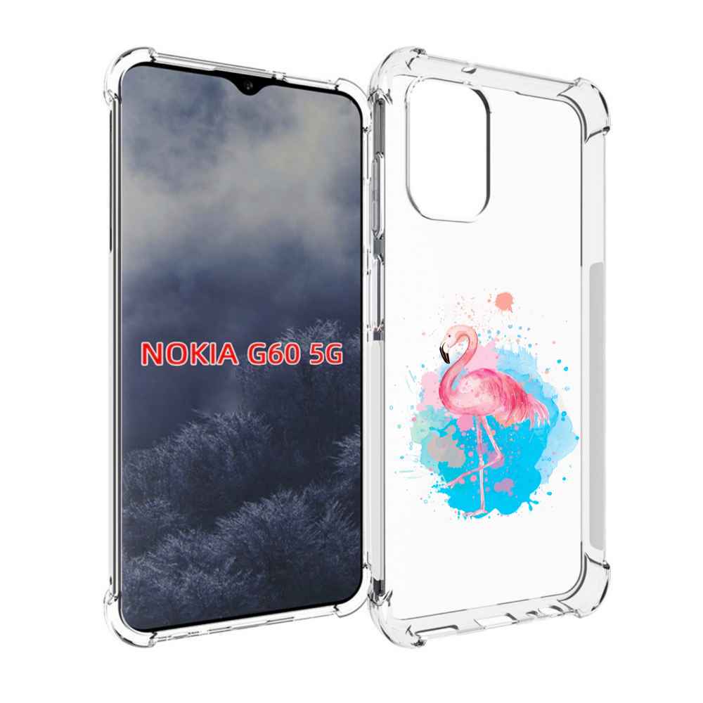 

Чехол MyPads акварельное-фламинго для Nokia G60 5G, Прозрачный, Tocco