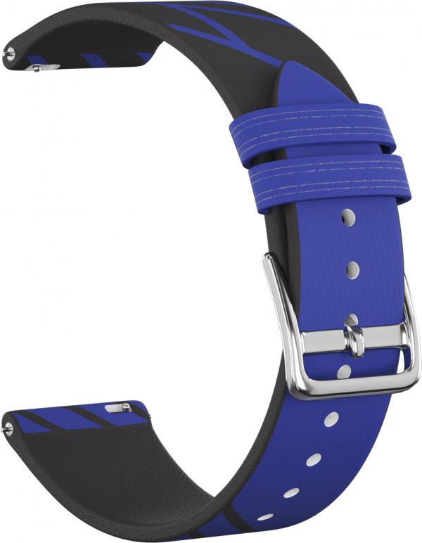 

Ремешок кожаный Atlas 22 для Amazfit GTR 2e (Сине-черный)