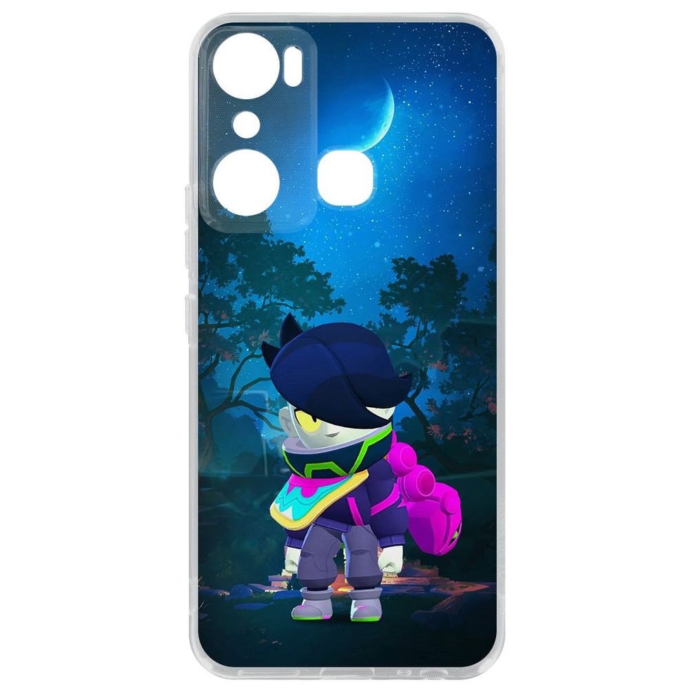 

Чехол-накладка Кейс Brawl Stars-Орочи Эдгар для Infinix Hot 20i, Прозрачный