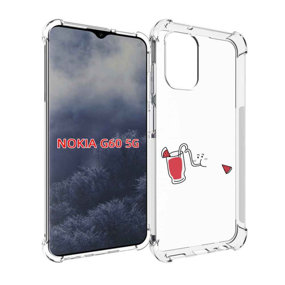 

Чехол MyPads арбузный-напиток для Nokia G60 5G, Прозрачный, Tocco