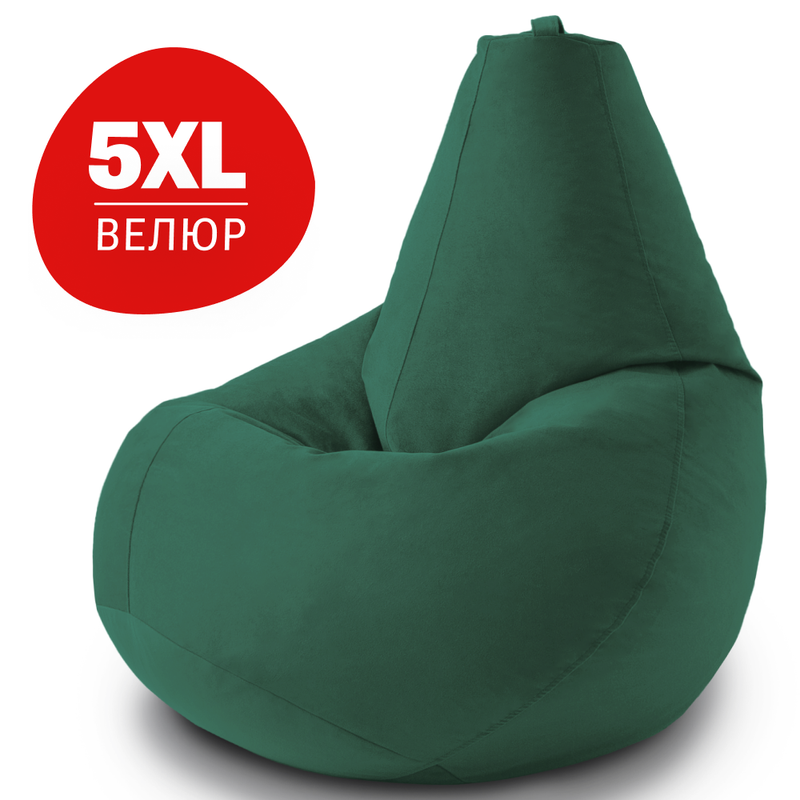 

Кресло-мешок Bean Joy груша, размер XXXХXL, велюр, зеленый, Груша_велюр_Эк
