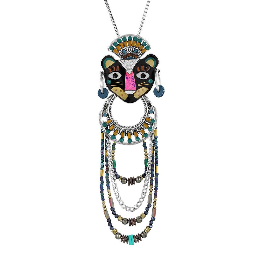 Колье из бижутерного сплава 77 см TARATATA TT-H23-05111-10M, бусины/смола