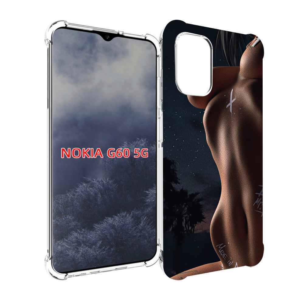 

Чехол MyPads белые-татуировки-на-теле для Nokia G60 5G, Прозрачный, Tocco