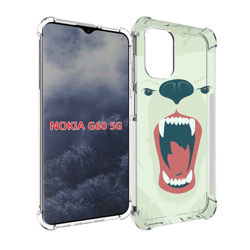 

Чехол MyPads белый-медведь для Nokia G60 5G, Прозрачный, Tocco